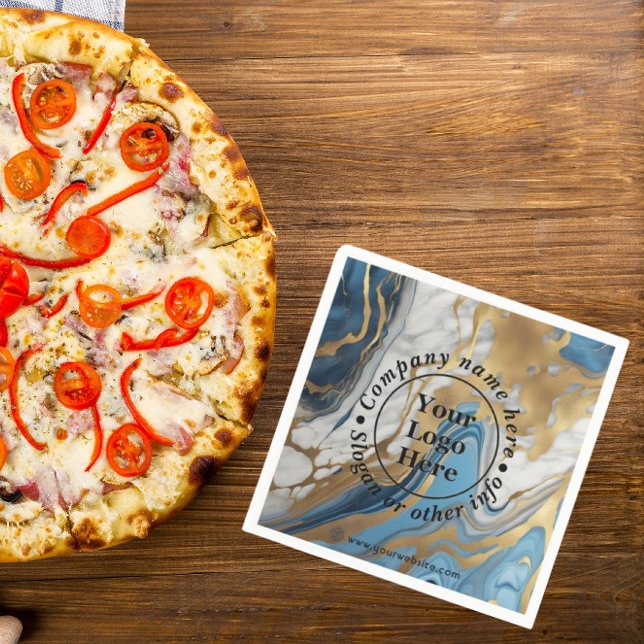 Guardanapo De Papel Ouro azul e mármore branco (Criador carregado)