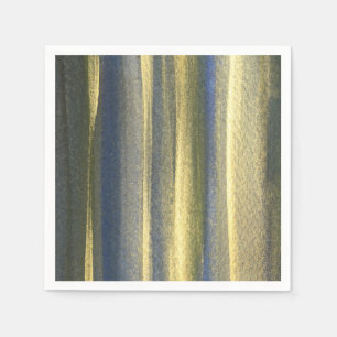 Guardanapo De Papel Ouro Azul Linhas Cocktail Papel Nápoles
