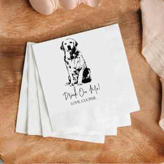Guardanapo De Papel Ouro Bebe Em Mim Cachorro Coquetel Personalizado N