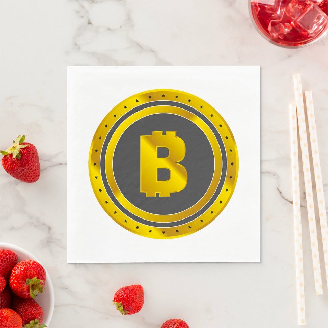 Guardanapo De Papel Ouro Bitmoney Napkins (Criador carregado)