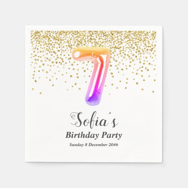 Guardanapo De Papel ouro brilhante, 7 de brilho do ouro (Frente)