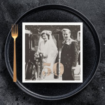 Ouro Casamento Aniversário Então e Agora 50 anos