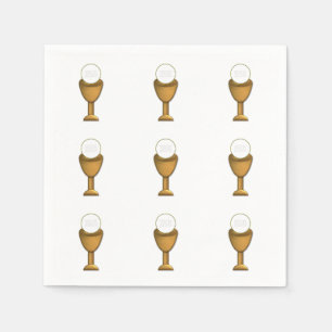 Guardanapo De Papel Ouro Chalice e Anfitrião - Comunidade Santa