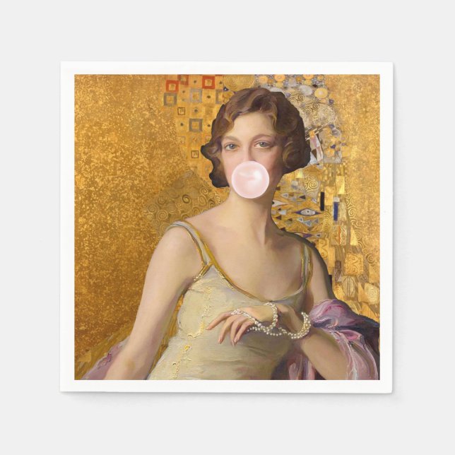 Guardanapo De Papel Ouro Chiclete Diva (Frente)