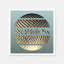 Guardanapo De Papel Ouro de graduação PhD