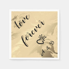 Guardanapo De Papel Ouro de mármore Elegante