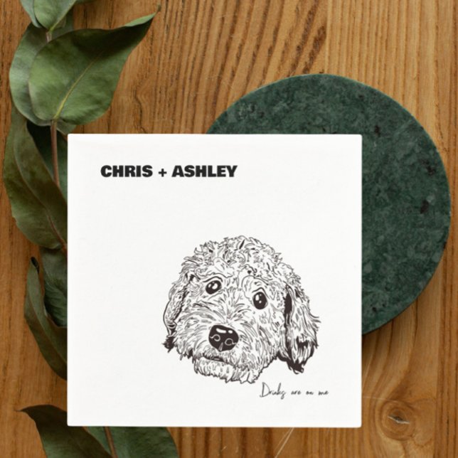 Guardanapo De Papel Ouro Doddle Pet Cocktail Napkin para casamento (Criador carregado)