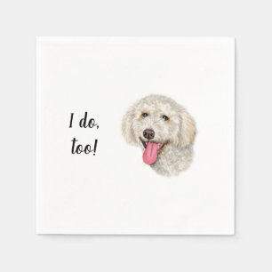 Guardanapo De Papel Ouro Doodle: Coquetel Personalizado Cachorro Napki