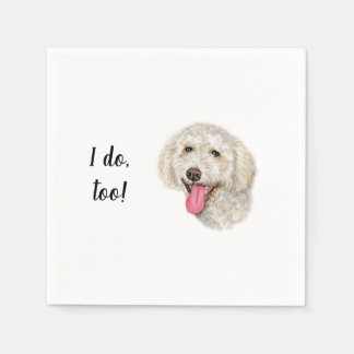 Guardanapo De Papel Ouro Doodle: Coquetel Personalizado Cachorro Napki