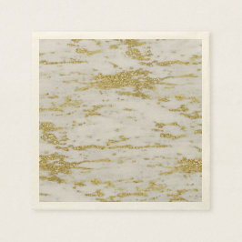 Guardanapo De Papel Ouro e Mármore