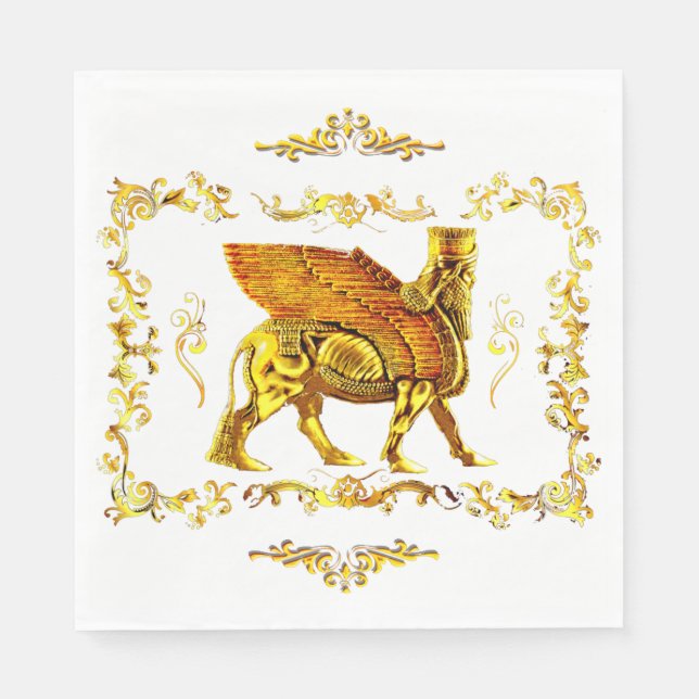 Guardanapo De Papel Ouro Lamassu (Frente)