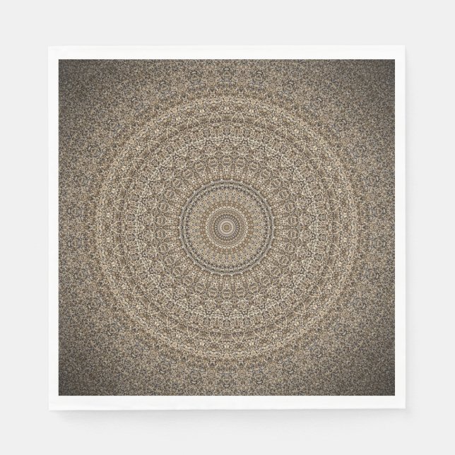 Guardanapo De Papel Ouro Mandala (Frente)