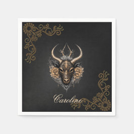 Guardanapo De Papel Ouro negro elegante repleto