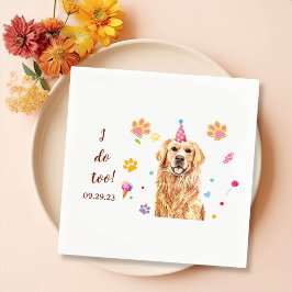 Guardanapo De Papel Ouro Retriever Cachorro Desenho Personalizado Eu T