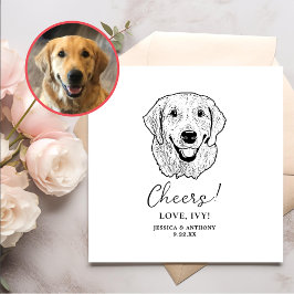 Guardanapo De Papel Ouro Retriever Dog Personalizado Cheque