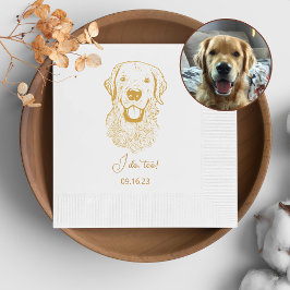 Guardanapo De Papel Ouro Retriever Dog Personalizado Eu Também Faço