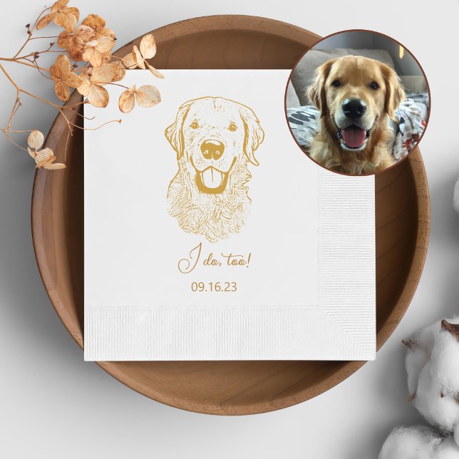 Guardanapo De Papel Ouro Retriever Dog Personalizado Eu Também Faço (Criador carregado)