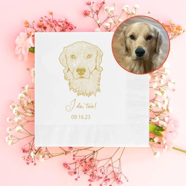 Guardanapo De Papel Ouro Retriever Dog Personalizado Eu Também Faço (Criador carregado)