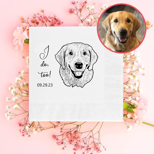 Guardanapo De Papel Ouro Retriever Dog Personalizado Eu Também Faço (Criador carregado)