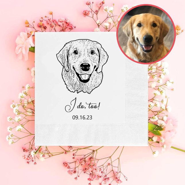 Guardanapo De Papel Ouro Retriever Dog Personalizado Eu Também Faço (Criador carregado)