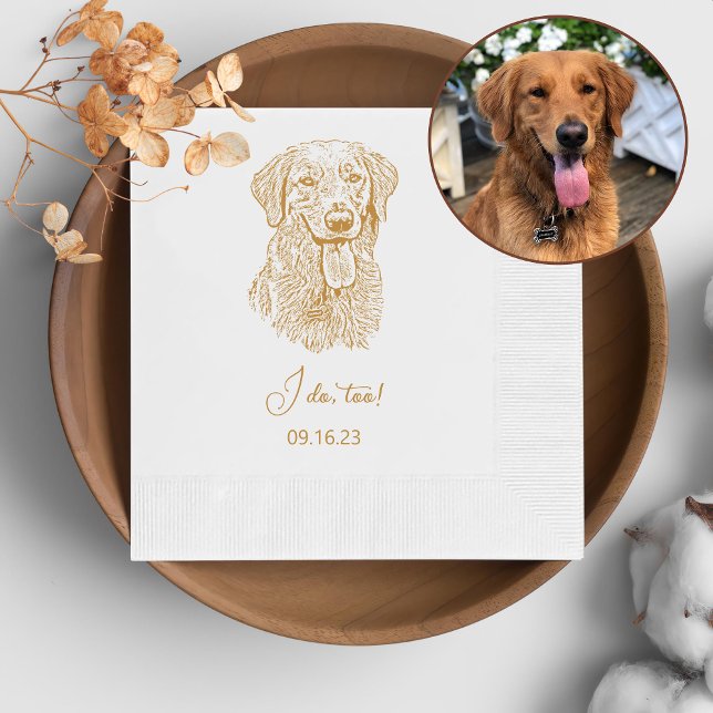 Guardanapo De Papel Ouro Retriever Dog Personalizado Eu Também Faço (Criador carregado)