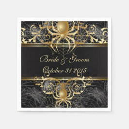Guardanapo De Papel Ouro Spider Paper Party Napkins