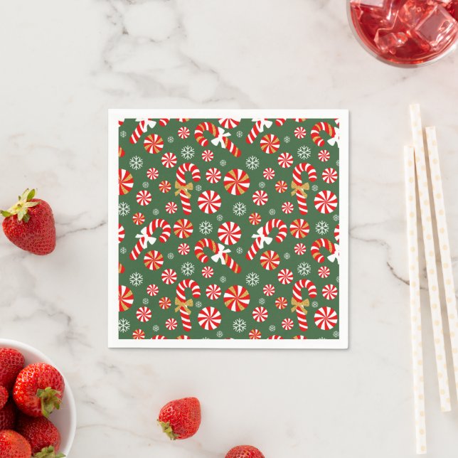 Guardanapo De Papel Ouro Winter Sweet Snowfall Candy Cane (Insitu)