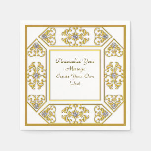 Guardanapo De Papel Ouros de borda de ornamento Dourado legante person