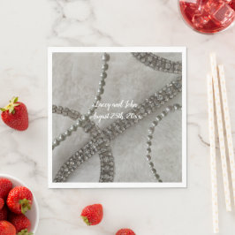 Guardanapo De Papel Ouros de pele branca e Papel de pérolas Napkins