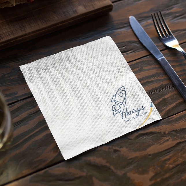 Guardanapo De Papel Out to Space Birthday Party (Criador carregado)