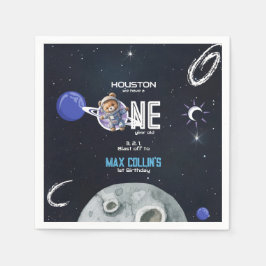 Guardanapo De Papel Outer Space Astronaut 1st Birthday