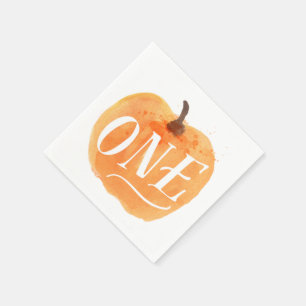 Guardanapo De Papel outono de Abóbora   Primeiro aniversário