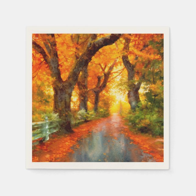 Guardanapo De Papel Outono/Folhas/natureza  (Frente)