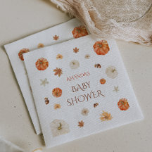 Outono Neutro de Abóbora Floral de Bebê Shower