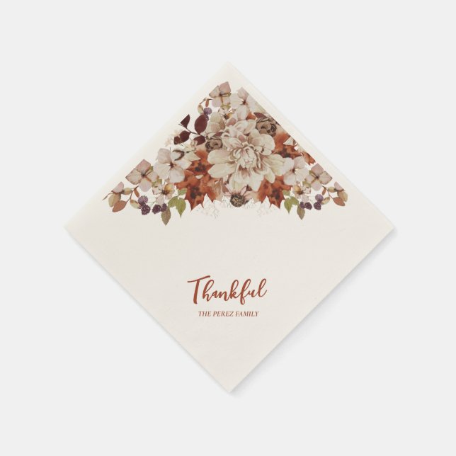 Guardanapo De Papel Outono/outono Amigos dando /Obrigados dando Janto (Canto)