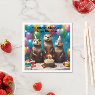 Guardanapo De Papel Outros Tripletes Adoram Sua Festa de aniversário.