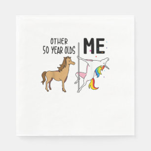 Guardanapo De Papel Outros Velhos De 50 Anos Do Unicorn Aniversário E 