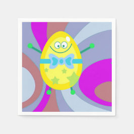 Guardanapo De Papel Ovo de Páscoa em um Napkin de Papel