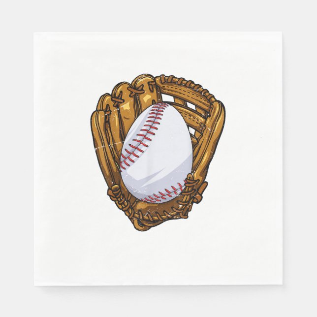 Guardanapo De Papel Ovo de Páscoa engraçado de beisebol Caça ao Ovo Di (Frente)