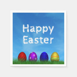 Guardanapo De Papel Ovos Felzs pascoa Coloridos