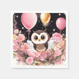 Guardanapo De Papel Owl First Birthday Napkins