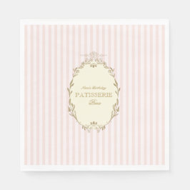 Guardanapo De Papel Padaria Francesa Parisiense Vintage Rosa