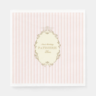 Guardanapo De Papel Padaria Francesa Parisiense Vintage Rosa