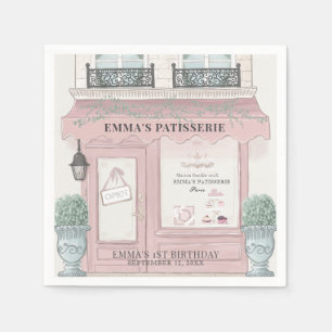 Guardanapo De Papel Padaria francesa Patisserie Paris primeiro anivers