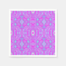 Guardanapo De Papel Padrão Abstrato Rosa Quente e Azul Água Trippy