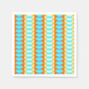 Guardanapo De Papel Padrão Amarelo Laranja Azul Turquesa Colorido