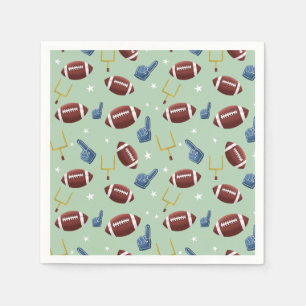 Guardanapo De Papel Padrão Americano do Esporte de Futebol