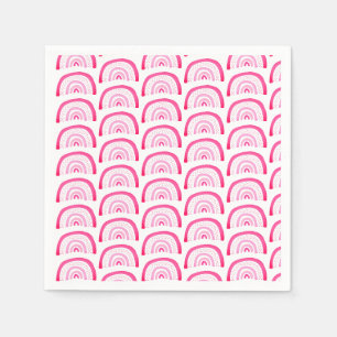 Guardanapo De Papel Padrão Arco-íris Rosa Brilhante
