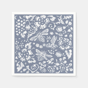 Guardanapo De Papel Padrão bonito de Jardim Floral de Abelhas Brancas