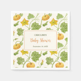 Guardanapo De Papel padrão botânico de abóbora